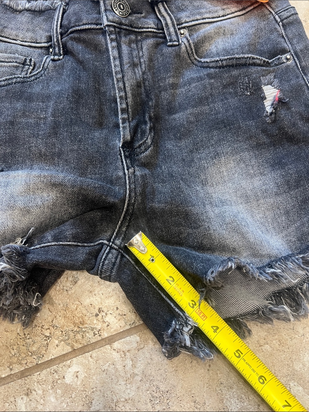 Risen Black Frayed Women’s Shorts - Picture 4 of 6
